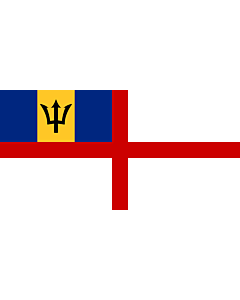 Flag: Naval Ensign of Barbados