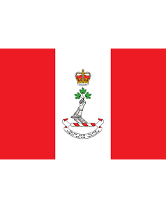 Flag: Royal Military College of Canada RMC; which was used to help create the current Canadian