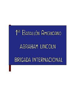 Flag: 1st Batallion  Abraham Lincoln  of the XVth International Brigade