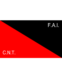 Flag: CNT-FAI | Rossonera utilizzata dalla CNT-FAI  confederaciòn nacionàl de los trabajadores - federaciòn anarquista iberica