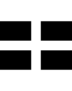 Flag: Cornwall (Saint Piran's Flag)