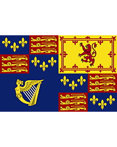 Flag: Royal Standard of Great Britain  1603-1649, 1660-1689, 1702-1707