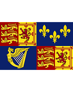 Flag: Royal Standard of Great Britain  1707-1714 | Royal Standard of Great Britain between 1707 to 1714