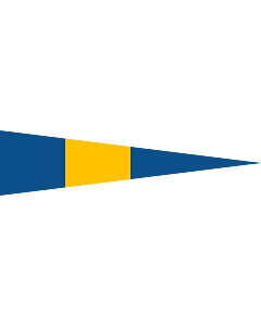 Flag: Swedish naval rank flag for a Flotilla Commander