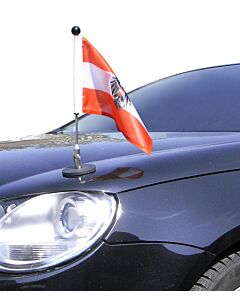  Magnetic Car Flag Pole Diplomat-1.30 Austria with coat of arms 