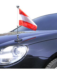  Magnetic Car Flag Pole Diplomat-1.30-Chrome Austria